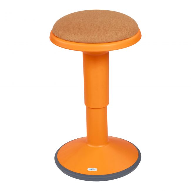 SitWell Adjustable Stool with Cushion - Orange