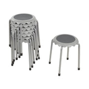 Daisy Stackable Stool 8-Piece - Light Grey