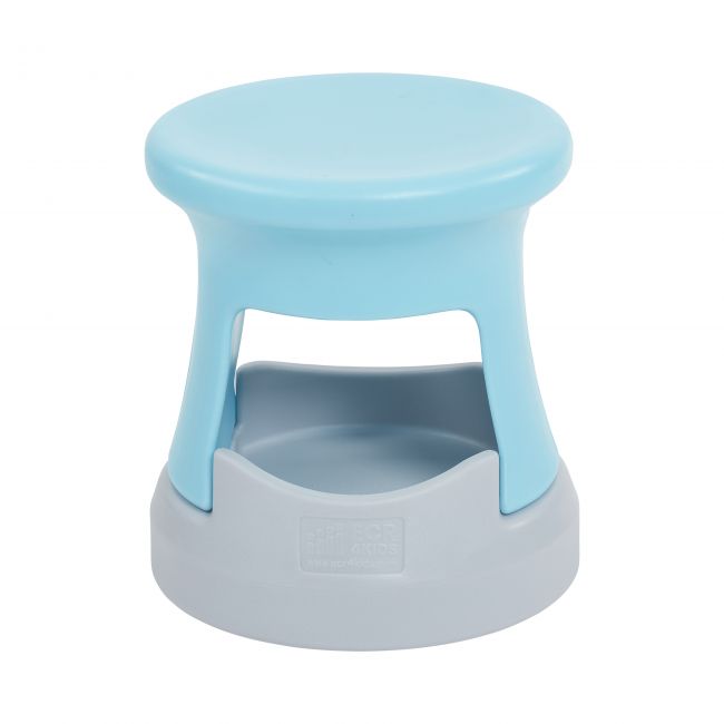 15in Storage Stool - Cyan/Light Grey