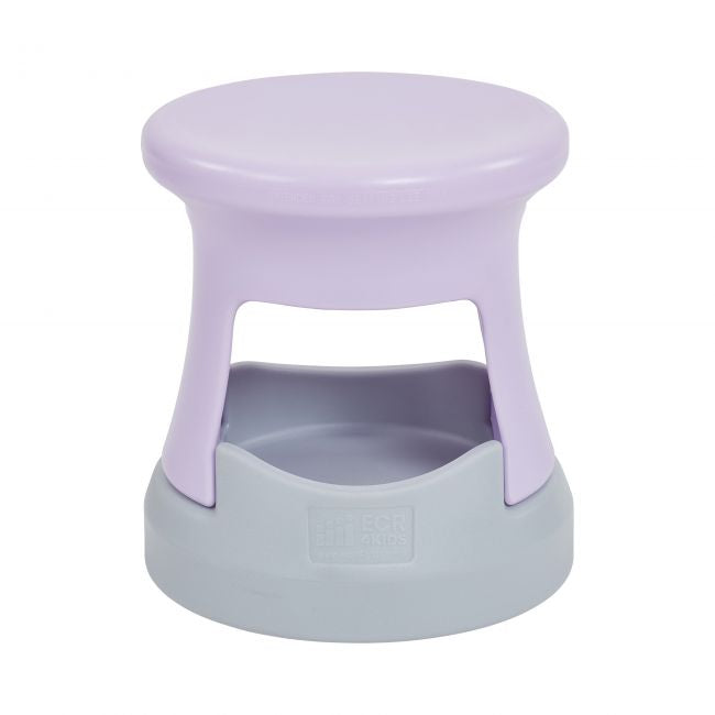 15in Storage Stool - Light Purple/Light Grey