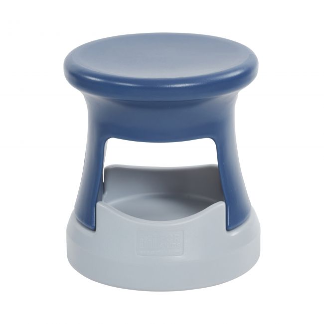 15in Storage Stool - Navy/Light Grey