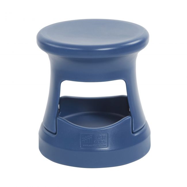 Storage Wobble Stool, Active Learning Chair, Flexible Seating, 15in Seat Height - Navy