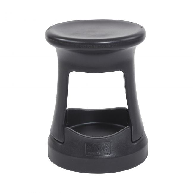 Storage Wobble Stool, Active Learning Chair, Flexible Seating, 18in Seat Height - Black