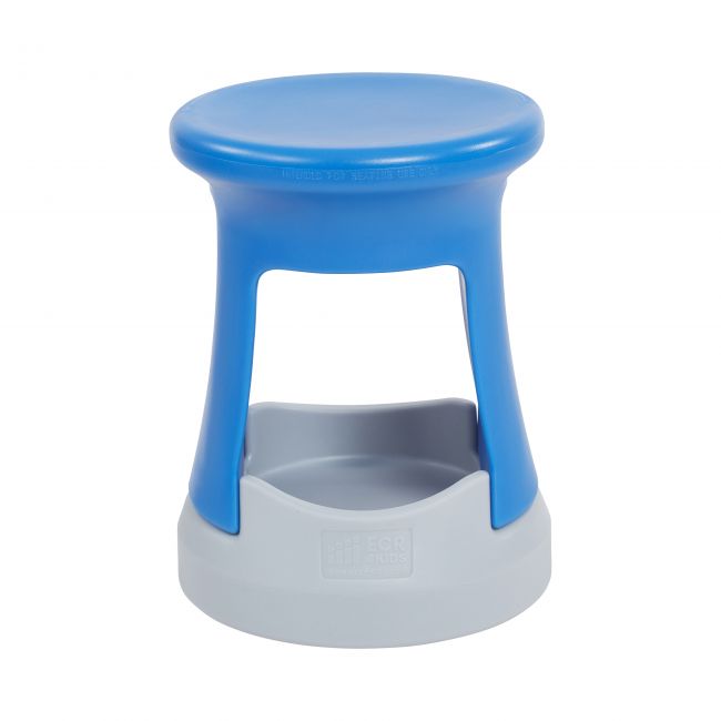 18in Storage Stool - Blue/Light Grey