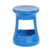 Storage Wobble Stool, Active Learning Chair, Flexible Seating, 18in Seat Height - Blue