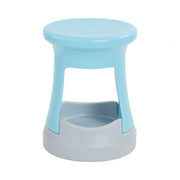 18in Storage Stool - Cyan/Light Grey