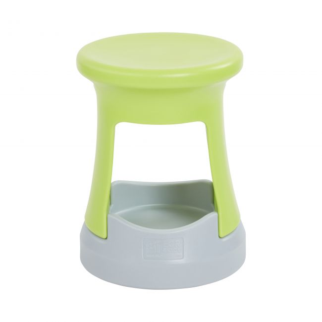 18in Storage Stool - Lime Green/Light Grey