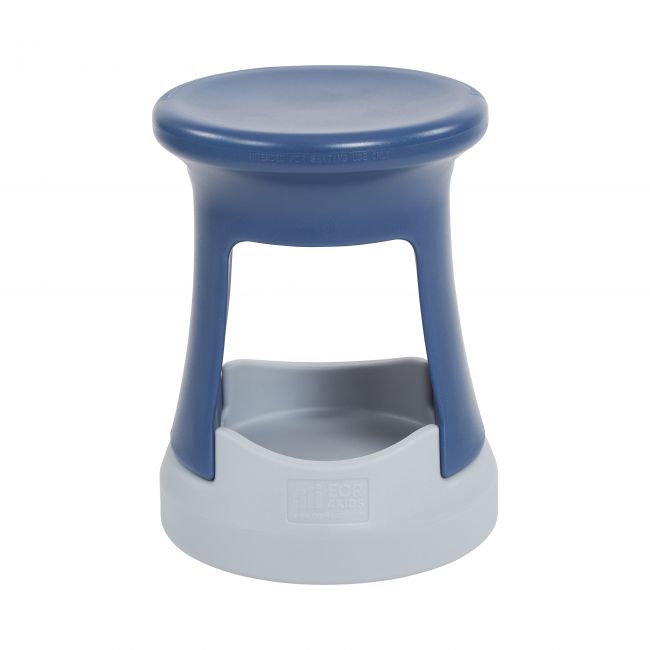 18in Storage Stool - Navy/Light Grey