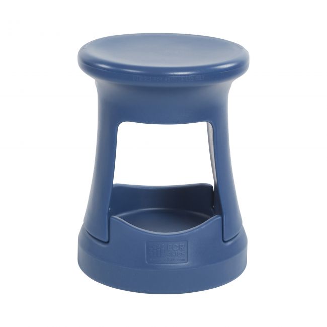 Storage Wobble Stool, Active Learning Chair, Flexible Seating, 18in Seat Height - Navy
