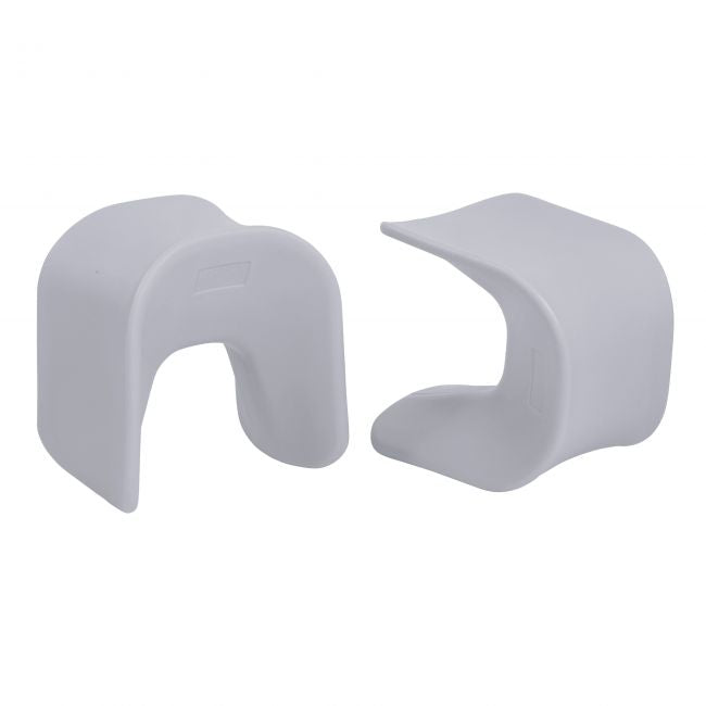 18in Wave Seat, 2-Pack - Light Grey
