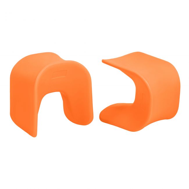 18in Wave Seat, 2-Pack - Orange