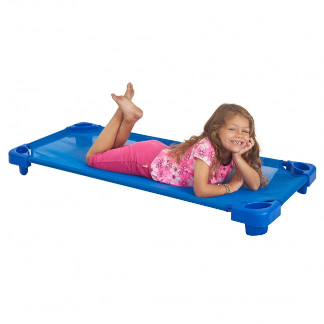 Stackable Kiddie Cot Standard Assembled 5-Pack - Blue