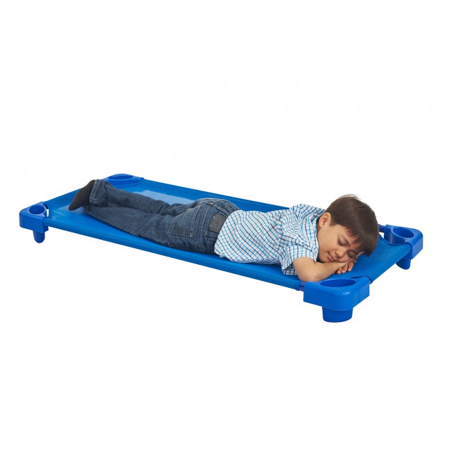 Stackable Kiddie Cot Standard Assembled 5-Pack - Blue