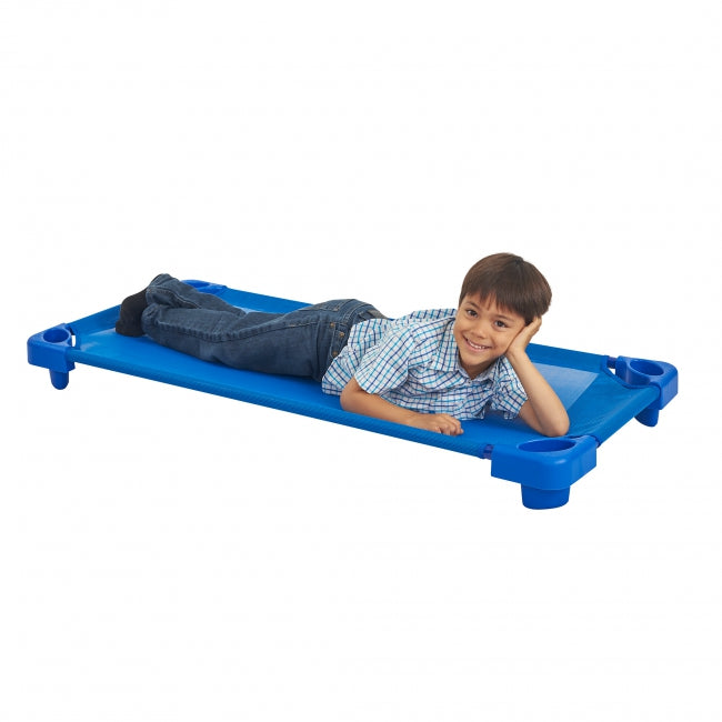 Stackable Kiddie Cot Standard Assembled 5-Pack - Blue