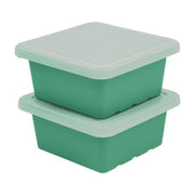 Square Bin with Lid 2-Pack - Emerald