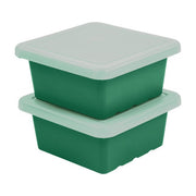 Square Bin with Lid 2-Pack - Green