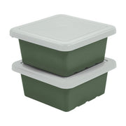 Square Bin with Lid 2-Pack - Hunter Green