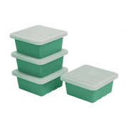 Square Bin with Lid 4-Pack - Emerald