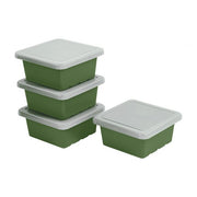 Square Bin with Lid 4-Pack - Hunter Green