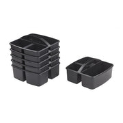 3-Compartment Small Caddy 6-Pack - Black