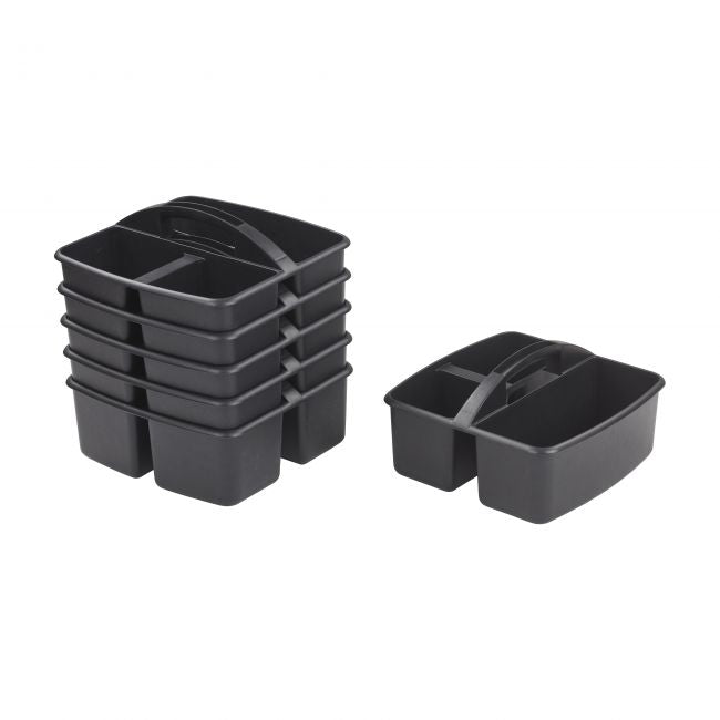 3-Compartment Small Caddy 6-Pack - Black