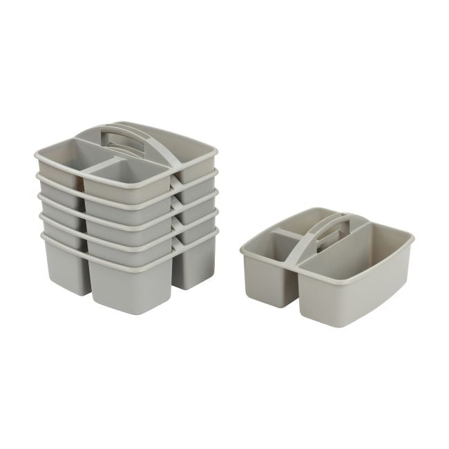 3-Compartment Small Caddy 6-Pack - Grey