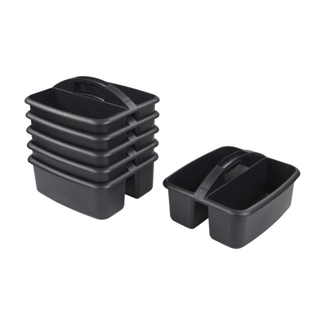 2-Compartment Large Caddy 6-Pack - Black