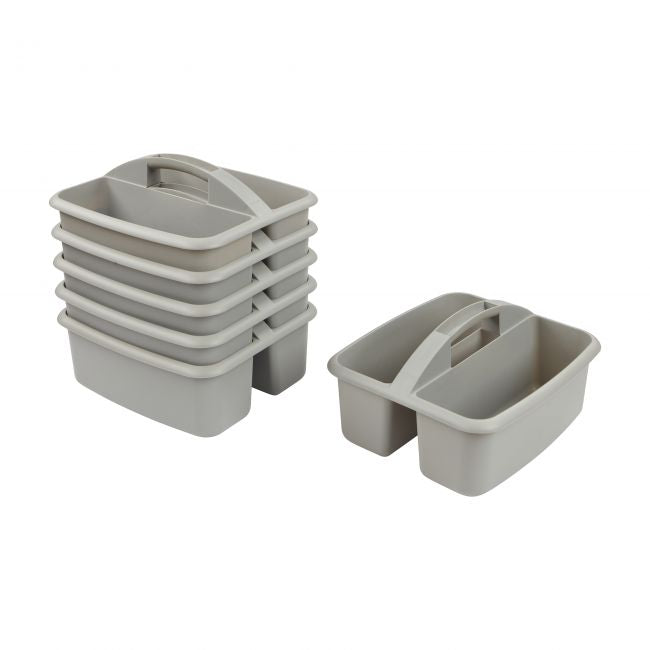 2-Compartment Large Caddy 6-Pack - Grey