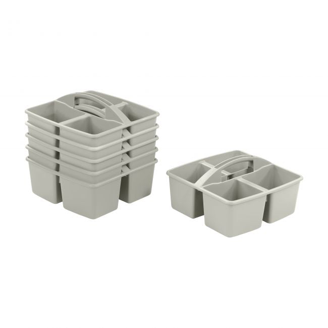 4-Compartment Medium Caddy 6-Pack - Grey