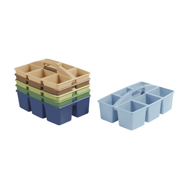 6-Compartment Large Caddy 6-Pack - Earthtone