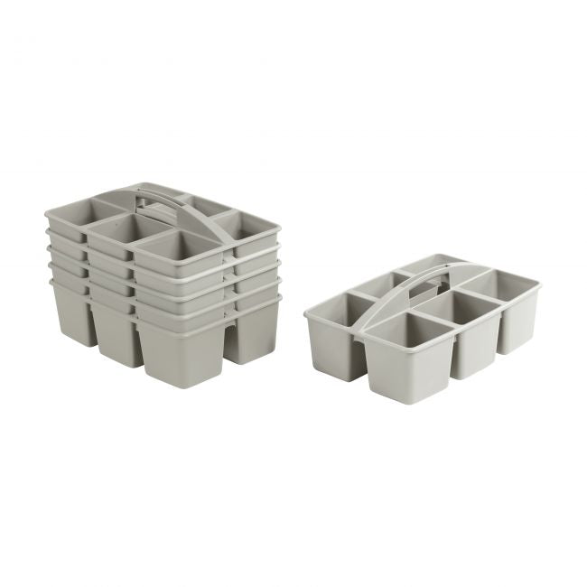 6-Compartment Large Caddy 6-Pack - Grey