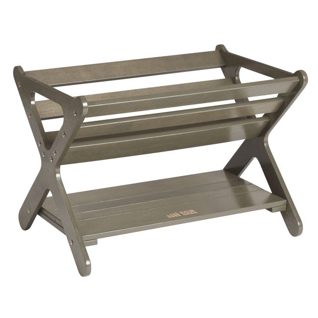 Book Caddy with Shelf - Grey Wash