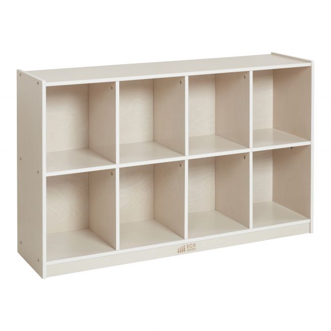 8-Compartment Backpack Storage Unit - White Wash