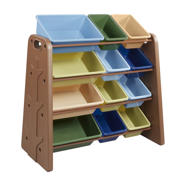 Tree Storage Organizer with 12 Bins - Earthtone