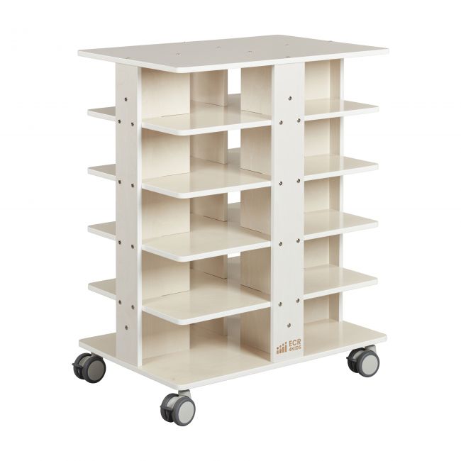 Cubby Storage Bin Tower 5x4, White Wash