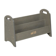 2-Shelf Tabletop Book Display with Handles 24in - Grey Wash