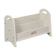 2-Shelf Tabletop Book Display with Handles 24in - White Wash