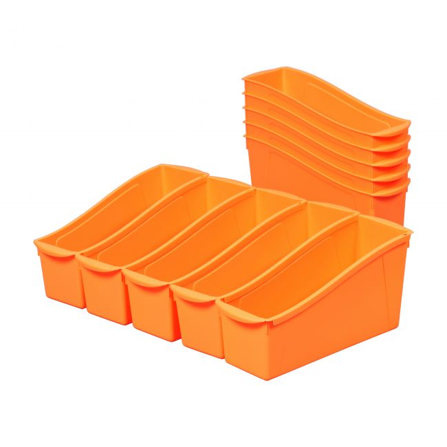 Linking Book Bins 10-Pack - Neon Orange