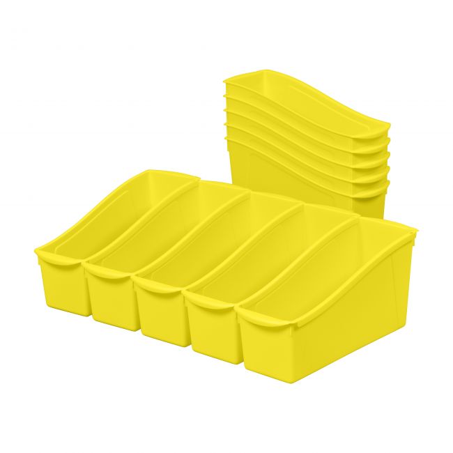 Linking Book Bins 10-Pack - Neon Yellow