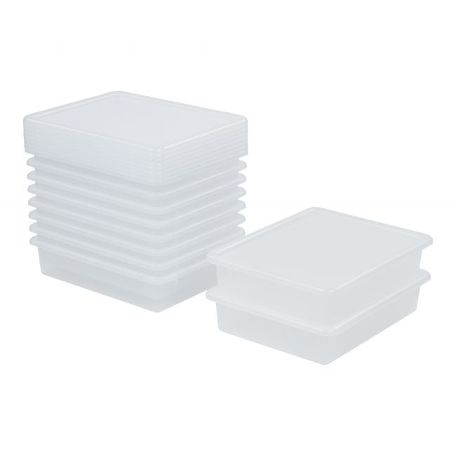 Small Tray with Lid 10-Pack - Clear