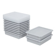 Small Tray with Lid 10-Pack - Light Grey