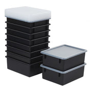 Large Tray with Lid 10-Pack - Black