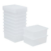 Large Tray with Lid 10-Pack - Clear