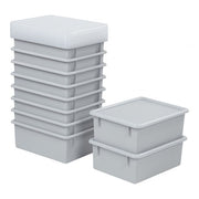 Large Tray with Lid 10-Pack - Light Grey