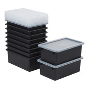 Cubby Bin with Lid 10-Pack - Black