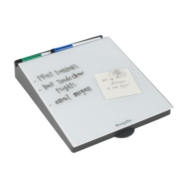 MessageStor Glass Board Memo Station
