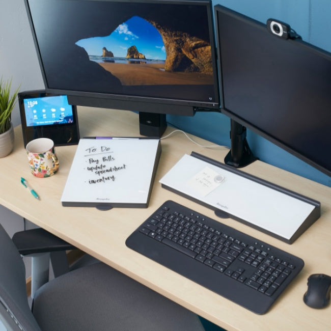 MessageStor Glass Board Memo Station