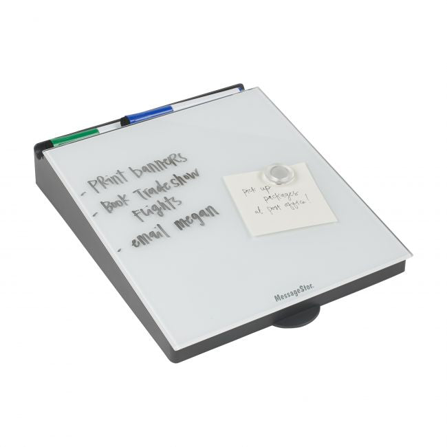 MessageStor Glass Board Memo Station