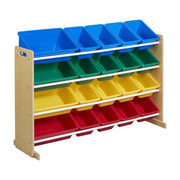 4-Tier Storage Organizer with 20 Bins - Natural/Primary