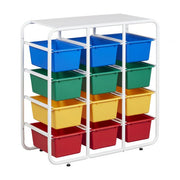 4-Tier Storage Rack with 12 Cubby Bins 4x3 - Primary